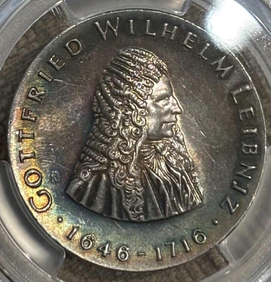 Deutschland - Demokratische Republik - 1966 20 Mark Leibniz - PCGS MS64 - Bild 2 von 4