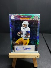 Quali Conley Autograph 2024 Leaf Metal Football Pro Set Aqua Blue 52/60 AUTO SSP