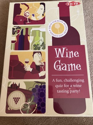 Weinspiel von Tactic Ein lustiges herausforderndes Quiz für eine Weinprobe! Neu Versiegelt-