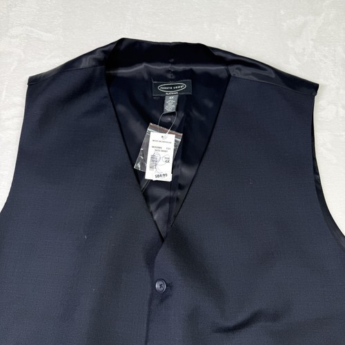 Pronto Uomo Chaleco 100% Lana Platino Negro Vestido Formal Negocios Para Hombres 4X Nuevo con Etiquetas - Imagen 2 de 8