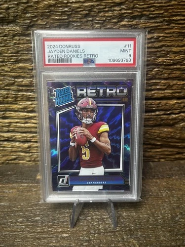 2024 Donruss Jayden Daniels Retro Rated Rookie #11 Commanders PSA 9 RC