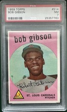 1959 Topps #514 Bob Gibson PSA 7 NM