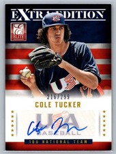 Cole Tucker 2013 Panini Elite Extra Edition USA Baseball 18U Signatures /299 #20