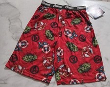 Boys Avengers Sleepwear Knee Length Bottoms Flame Resistant Size Medium 6/8 NWT