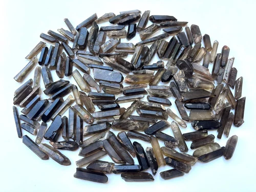 150pcs+ Tiny Matchstick Jewelry 1/2 lb Lemurian Smokey Quartz Crystal Point Wand