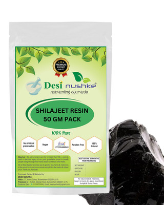 Desi Nushke Shilajit Resin | 50 gm | Pure Himalayan Shilajit | Mumijo resin