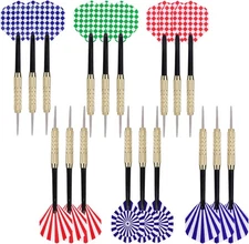 18Grams Steel Tip Darts, 18Pcs Professional Metal Tip Darts, Premium Darts Set, 