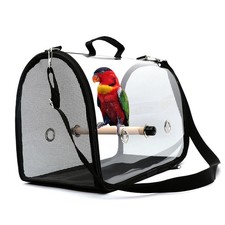 Portable Pet Bird Parrot Carrier Transparent Breathable Travel Cage Tote Bag AU