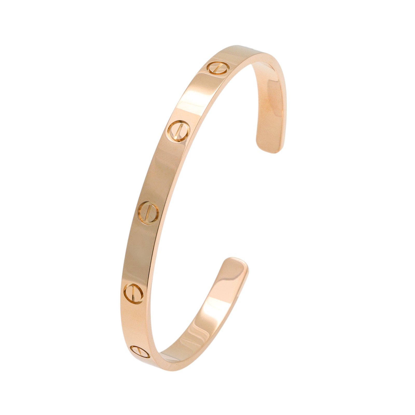 Cartier Love 18K Pink Gold Bangle with Diamonds