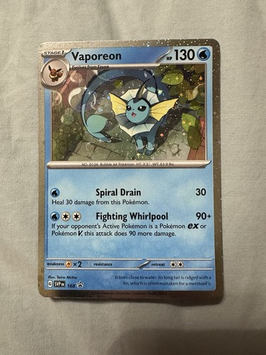 Pokemon Scarlet & Violet Black Star Promo - Vaporeon SVP 168 QTY