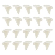 50 Pack Plastic Shelf Support Pegs 0.55"x0.63" for Cabinet Shelves Durable White