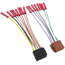 ISO Stereo Wiring Harness Kit with Power Speaker Adapter 16Pin Car Radio Wire...