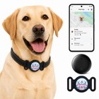 GPS Collar for Dogs,Pet Tracker (Android Only) Smart tag,Waterproof Black