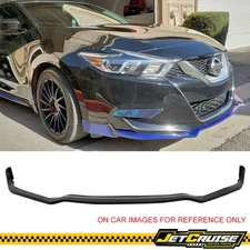 Fits 16-18 Nissan Maxima Front Bumper Lip Spoiler Splitter Unpainted - PU