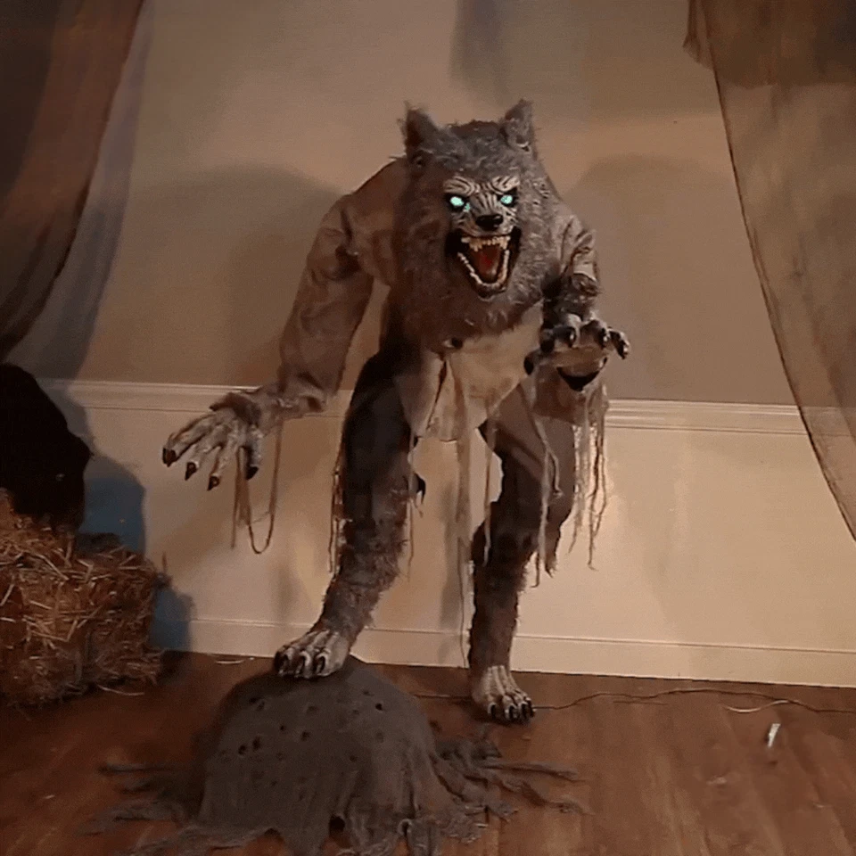Анимационный реквизит Lanky Werewolf для Хэллоуина - 4,9 фута - Изображение 2 из 2