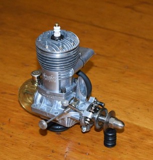 1947 Anderson Spitfire 65 spark ignition model airplane engine fuel tank vintage