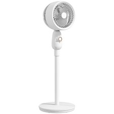 HOMCOM Pedestal Fan for Bedroom, Powerful Air Circulator with 3 Speed, White