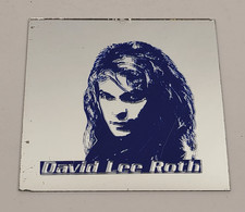 Vintage David Lee Roth Carnival Glass Mirror 6" Fair Prize Souvenir Van Halen