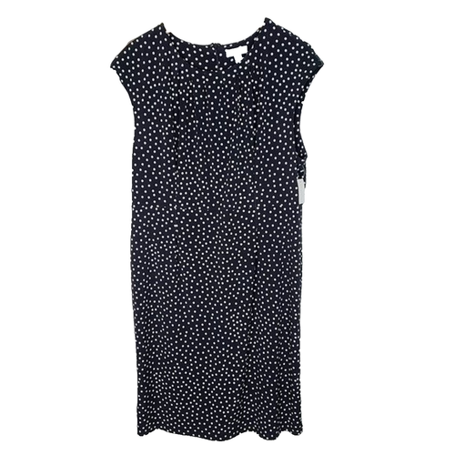 CHARTER CLUB Dress Womens Plus 16 Black White Polka Dot Sleeveless Dress NWT