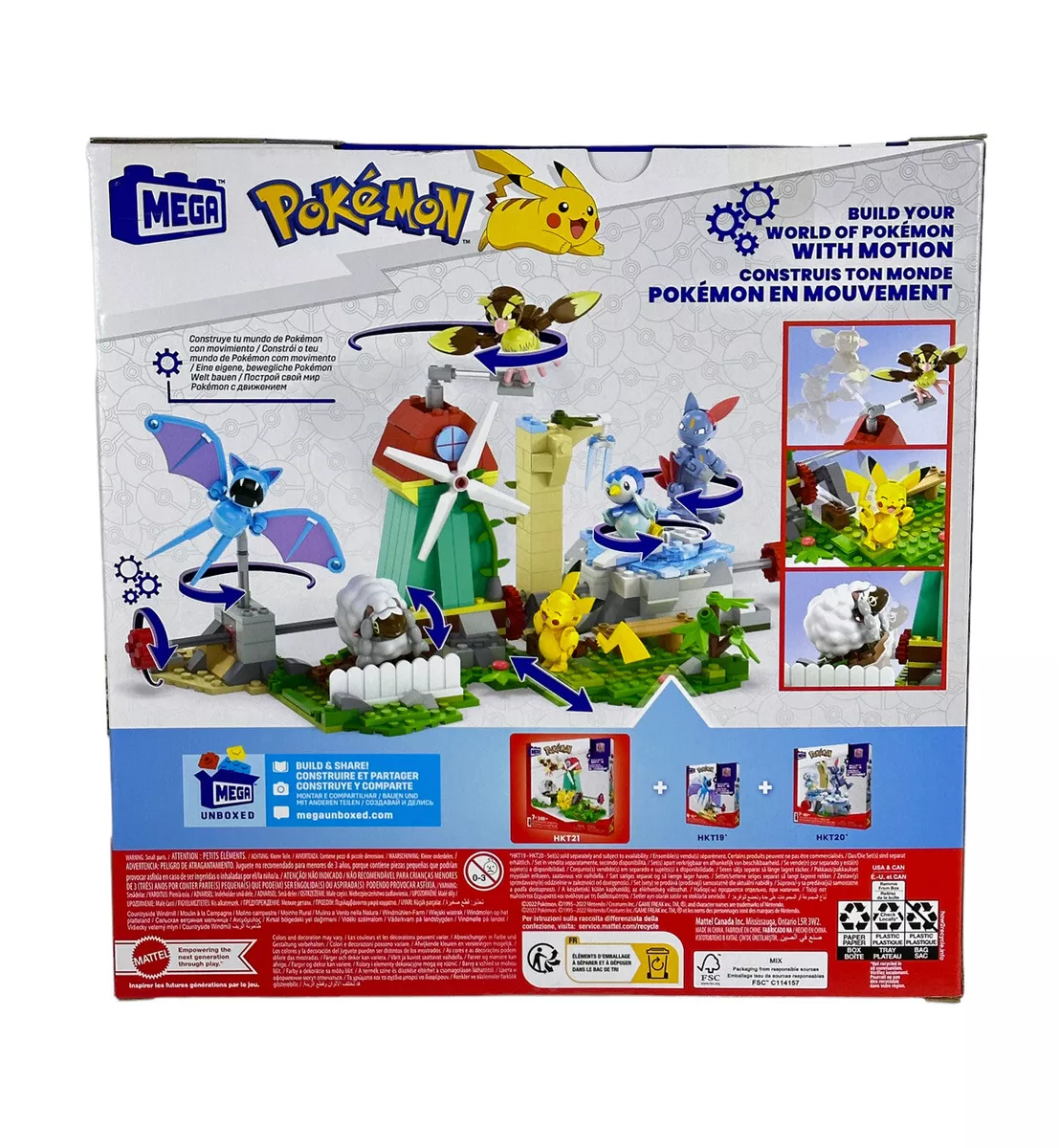 MEGA Pokemon Countryside Windmill with Action Figures, Building