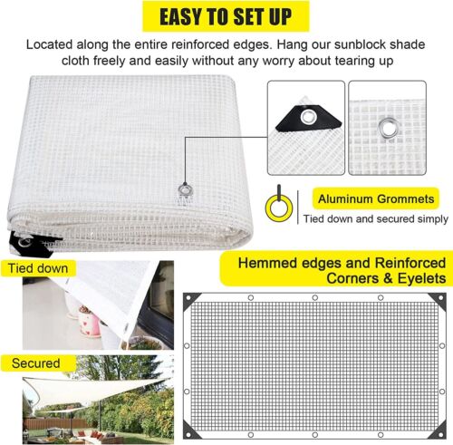 16 Mil Heavy Duty Clear Tarp Canopy Waterproof UV Resistant Tarpaulin Cover - Picture 6 of 38