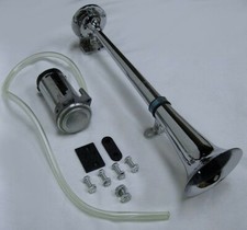 Chrome 17.5 Trumpet Air Horn Kit Train Semi Truck Boat Rv Loud 135 Db Chrome 17.5 Trumpet Air Horn Kit Train Semi Truck Boat Rv Loud 135 Db