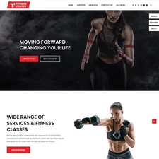 Fitness Center Websites Design for Sale with Free VPS Web Hosting