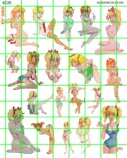 6120 DAVE'S DECALS CARTOON WOMEN GIRLS URBAN WALL GRAFFITI GARAGE ART