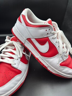 Nike Dunk Low Championship Red 2021 DD1391-600 Mens Size.9.5 