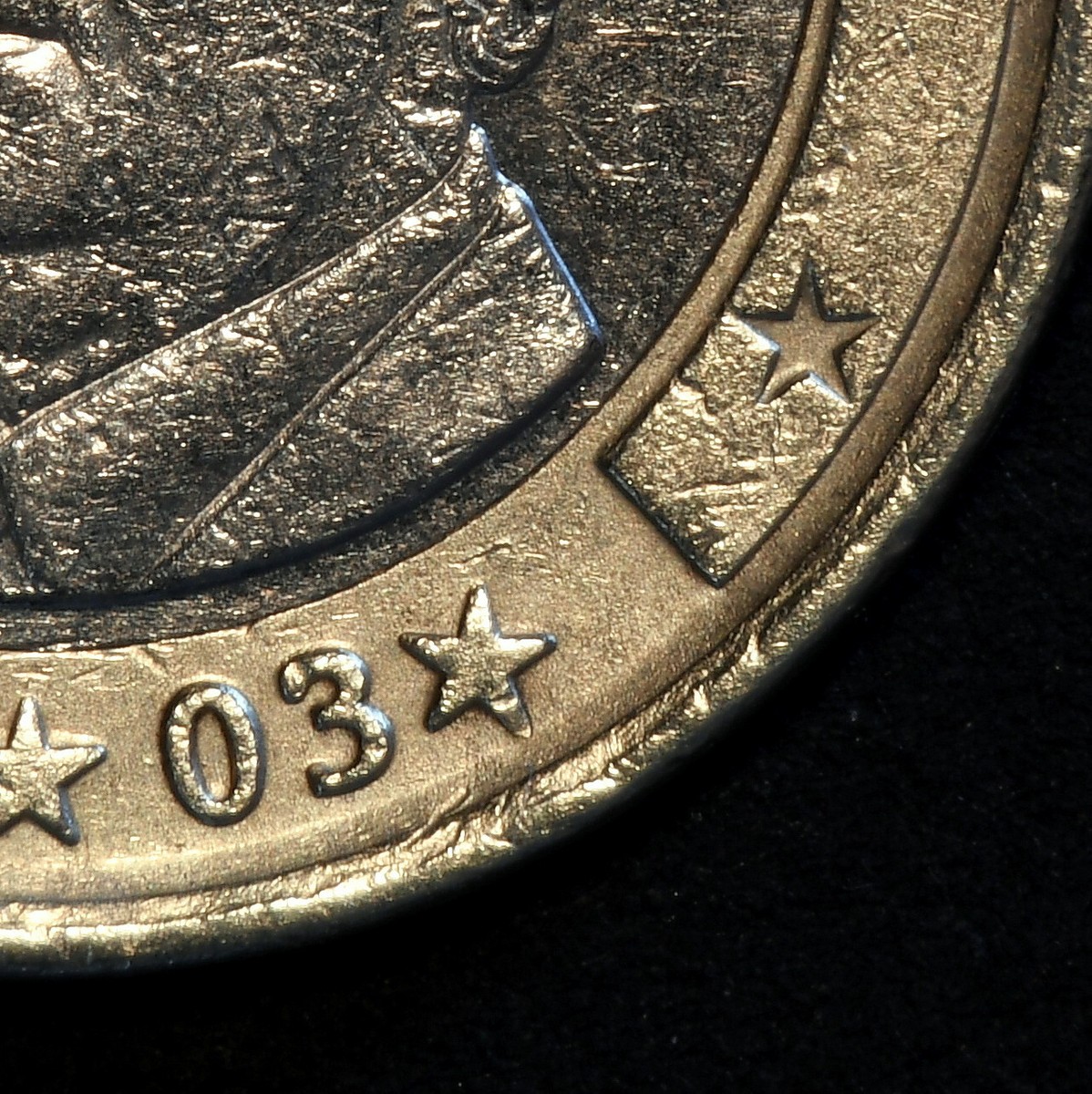 1 Euro 2003 Spain, Rare unique, Error-Uncentered embossing | eBay