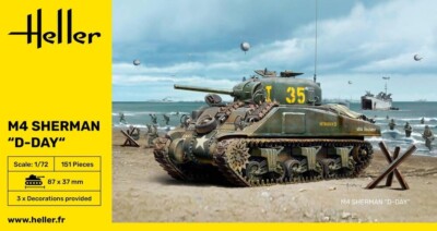 M4 Sherman Panzer Heller 79892 1:72 D-Day Normandie 1944 Alliierten Bausatz