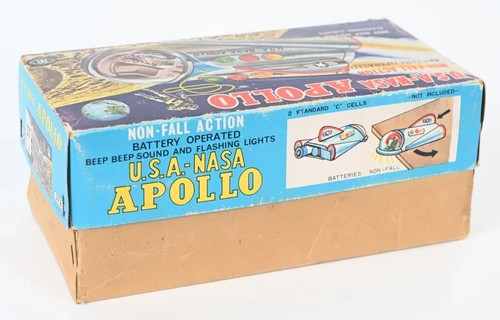 Rare BATTERY OPERATED USA NASA APOLLO with Floating Astronaut - WORKS - MIB - Picture 8 of 23