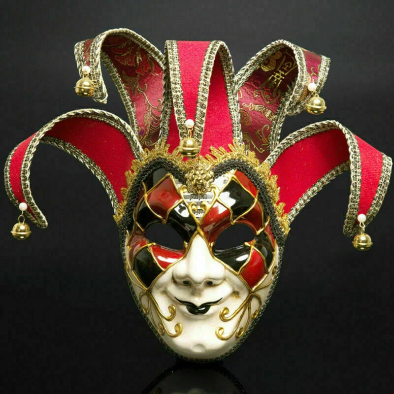 Easter Full Face Masquerade Bell Joker Mask Resin Jester Wall Decorative - Image 2 of 4