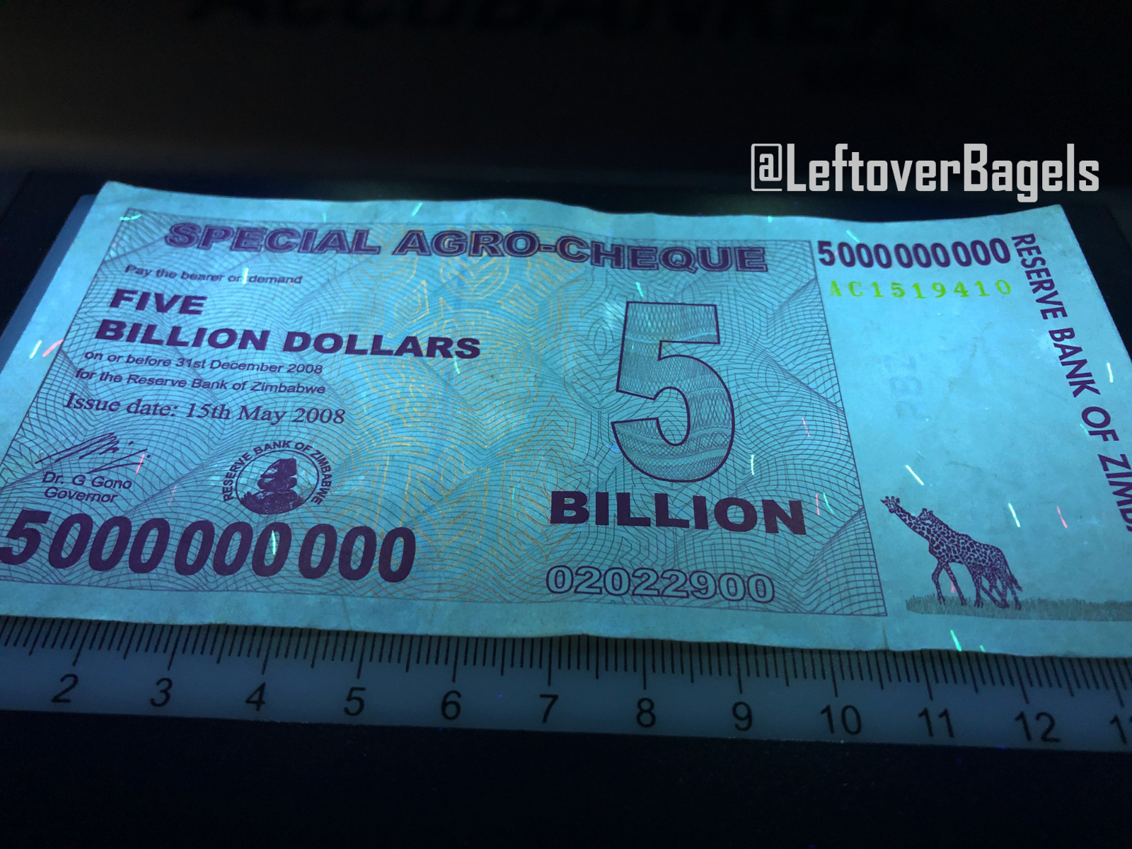 Banknotes Bundle $25 & $5 Billion Special Agro Cheque Zimbabwe Banknote Bundle Bond ...