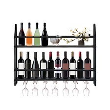 Wall Mounted Wine Rack with Glass Holder - Stylish Storage for Home  Bar