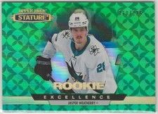 2021-22 Upper Deck Stature Rookie Excellence Green RE28 Jasper Weatherby 110/125