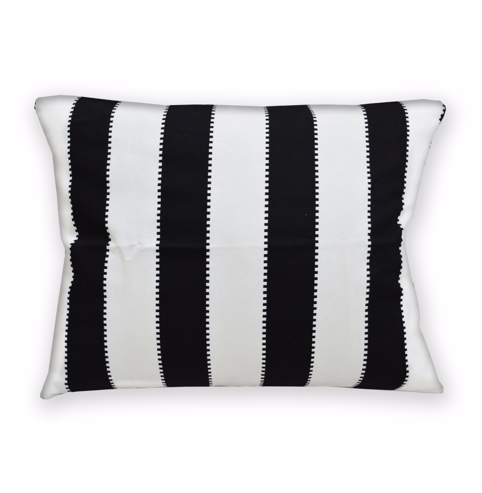 LL312a Black White Striped Pure Cotton Canvas Fabric Cushion Cover