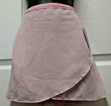 Light Pink Solid Georgette Wrap Skirt Even Hem CAPEZIO  309 Adult One Size NWT