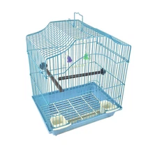 14" Small Parakeet Wire Bird Cage for Finches Canaries Hanging Travel Bird House