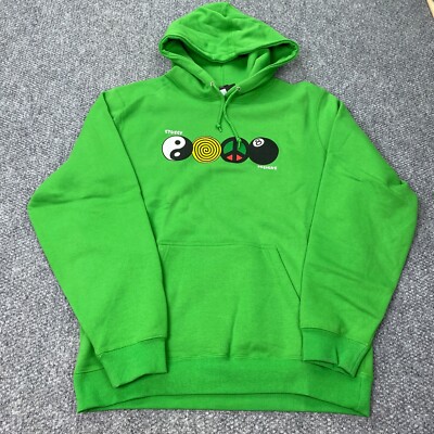 STUSSY / 00s/gear/スタジャン/XL/ポリエステル/GRN/グリーン/チェック// Stussy Harmony Hoodie Mens XL Kelly Green Logo Sweatshirt