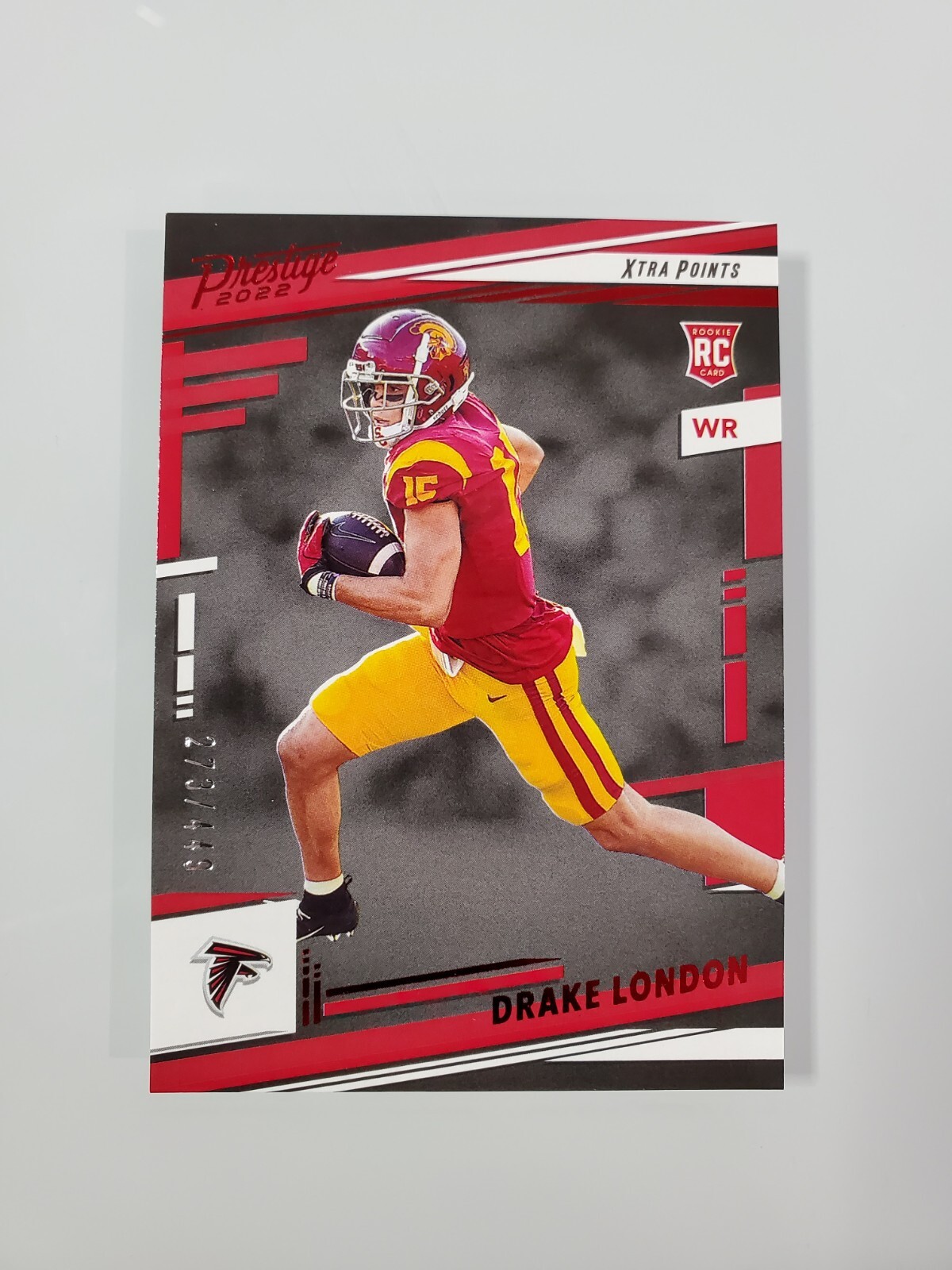 2022 Panini Prestige Red /449 Xtra Points Drake London RC #309