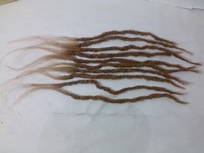 100 Human Hair Locks handmade 10 dreadlocks up 10'' small Blonde soft texture