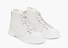 JW Anderson Z10706 Men White Leather Panel High Top Sneakers Size 45 IT / 12 US