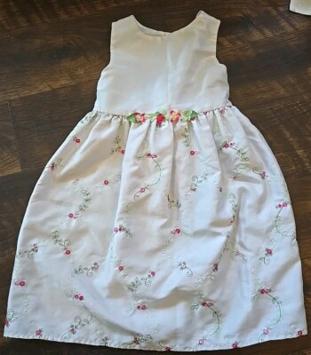 girls formal dress size 6 Girls Flutter Sleeve Special Occasion Long Dress Pre-order Size 5T-6 / Ivory