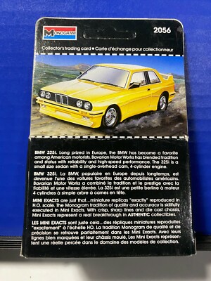 1/87 H.O. SCALE MONOGRAM MINI EXACTS #2056 BMW 325i YELLOW | eBay