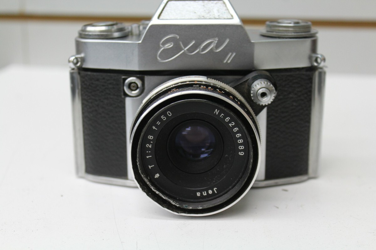 USSR OCCUPIED GERMANY EXA II 35MM IHAGEE DRESDEN CAMERA W/ JENA