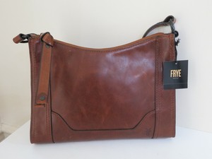 frye melissa zip crossbody cognac