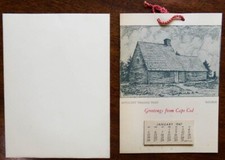 1947 Aptucxet Trading Post Bourne, Cape Cod, Massachusetts Calendar -Made in USA