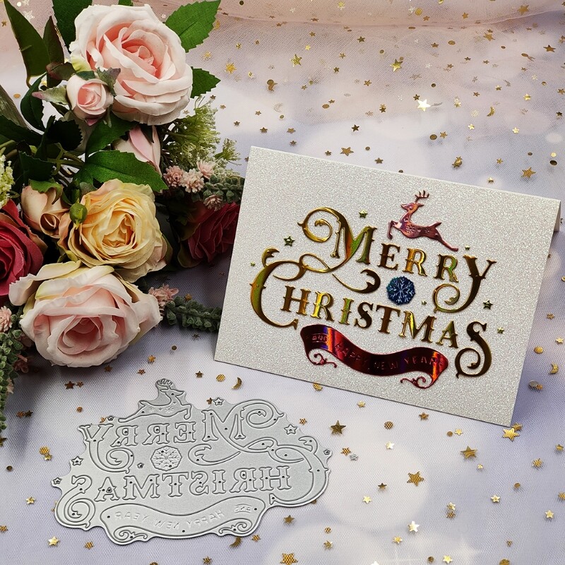 Merry Christmas Cutting Dies Set For Cards Scrapbooking And Stamps Merry christmas cutting dies set for cards scrapbooking and stamps