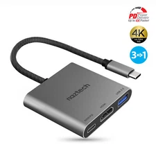 Naztech MaxDrive 3 Universal USB-C Hub with  5 Gbps High-Speed Data Transfer 